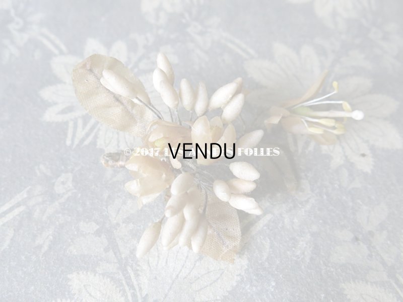 画像8: 1913年 アンティーク ワックスフラワーのヘッドリース & ブローチ ウェディング  結婚式 ティアラ