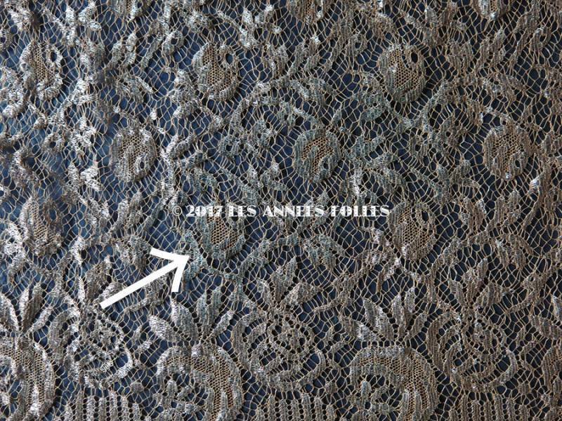 画像6: 1920年代 アンティーク 幅広 メタルレース  アールデコ 花模様 ゴールド 1.35m