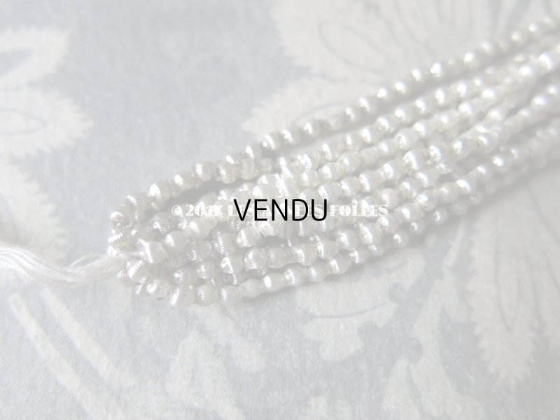 画像16: 1920年代 アンティーク 吹きガラス製 極小 ビーズ ライン入り シルバー  スフレビーズ 2×2.5mm  