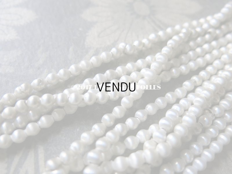 画像4: 1920年代 アンティーク 吹きガラス製 ビーズ スモーキー シルバー  スフレビーズ 4mm 