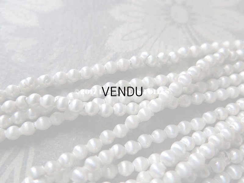 画像6: 1920年代 アンティーク 吹きガラス製 ビーズ スモーキー シルバー  スフレビーズ 4mm 