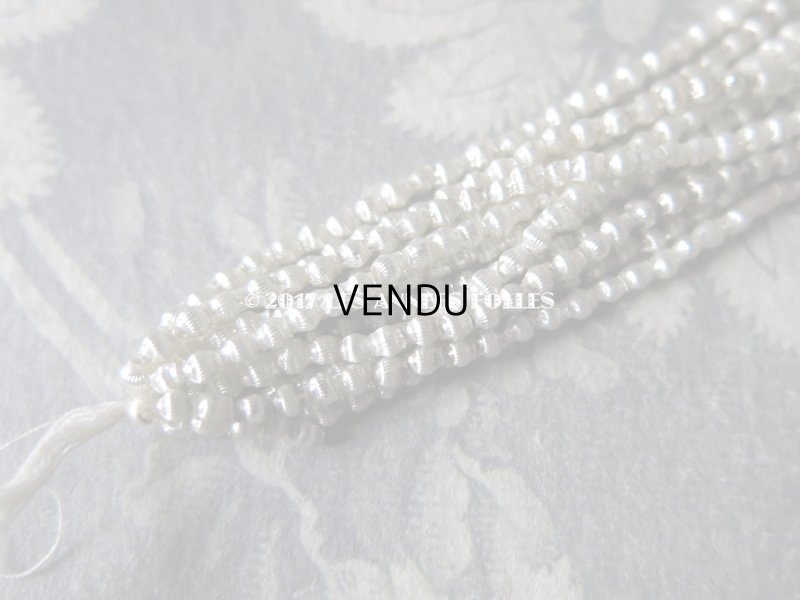 画像13: 1920年代 アンティーク 吹きガラス製 極小 ビーズ ライン入り シルバー  スフレビーズ 2×2.5mm  