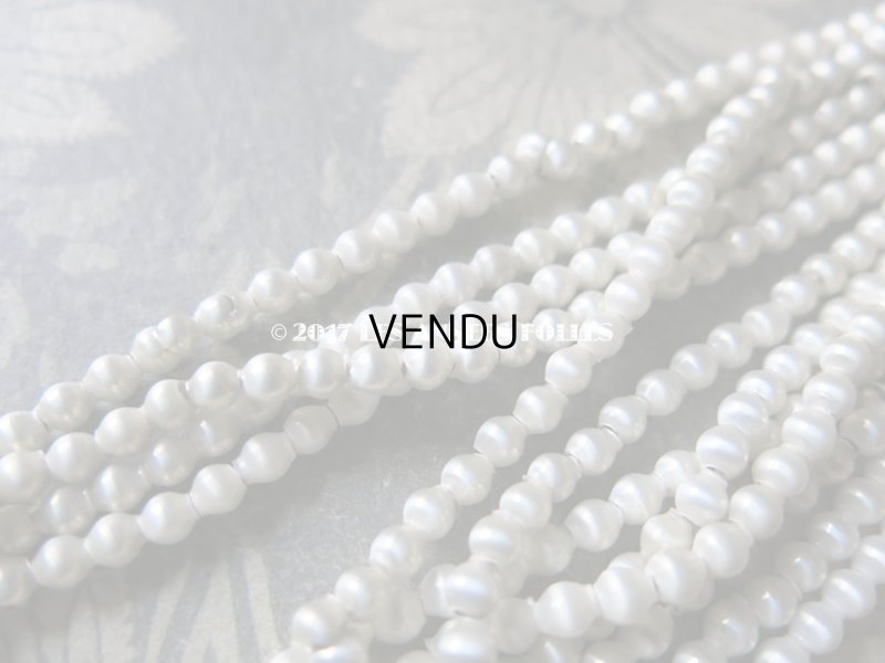 画像3: 1920年代 アンティーク 吹きガラス製 ビーズ スモーキー シルバー  スフレビーズ 4mm 