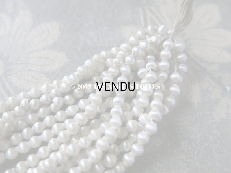 画像5: 1920年代 アンティーク 吹きガラス製 ビーズ スモーキー シルバー  スフレビーズ 4mm 