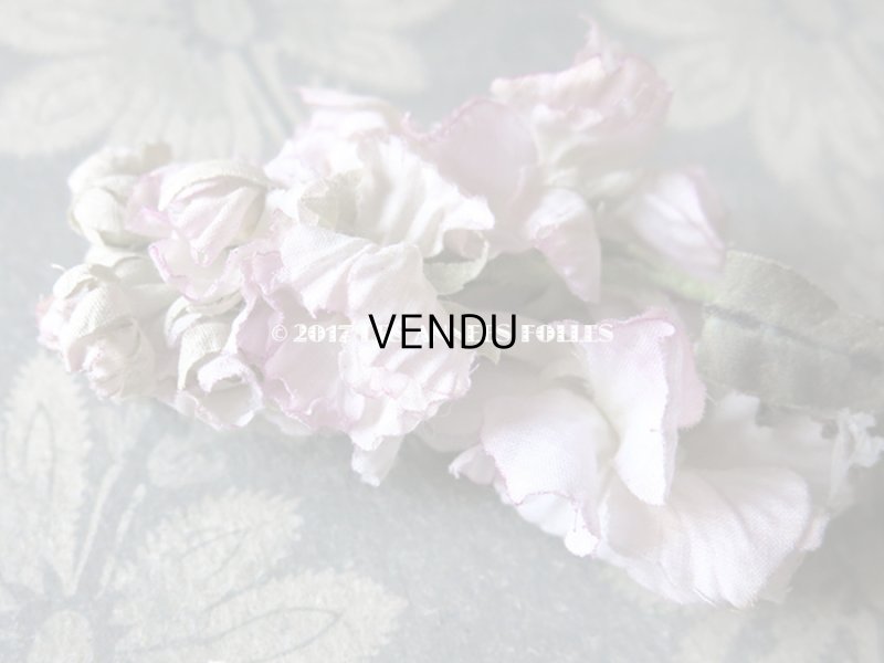 画像6: 1900年代 アンティーク　淡いピンクパープルの花のコサージュ 布花