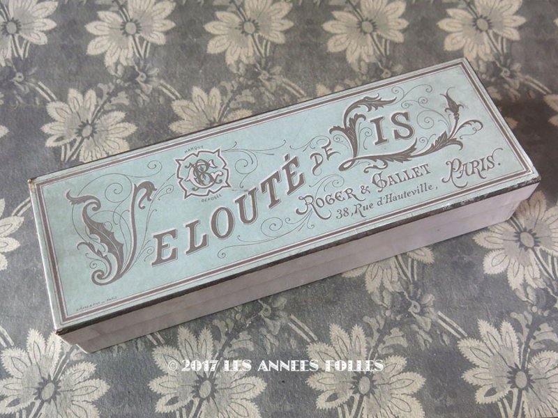 画像3: 1887年 アンティーク 百合のパウダーボックス VELOUTE DE LIS - ROGER & GALLET PARIS -