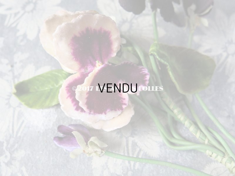 画像3: 19世紀末 アンティーク　パンジーのコサージュ 布花