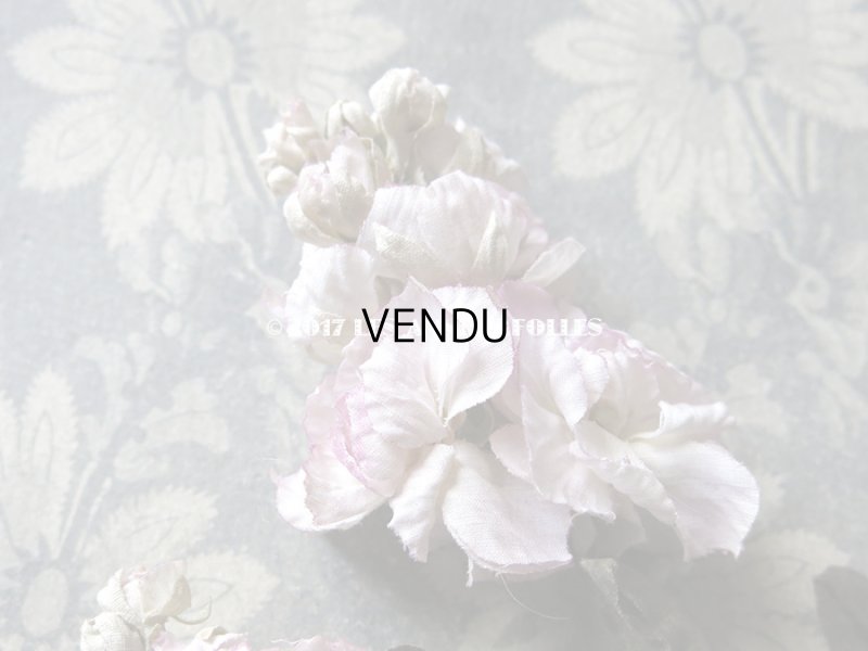 画像4: 1900年代 アンティーク　淡いピンクパープルの花のコサージュ 布花