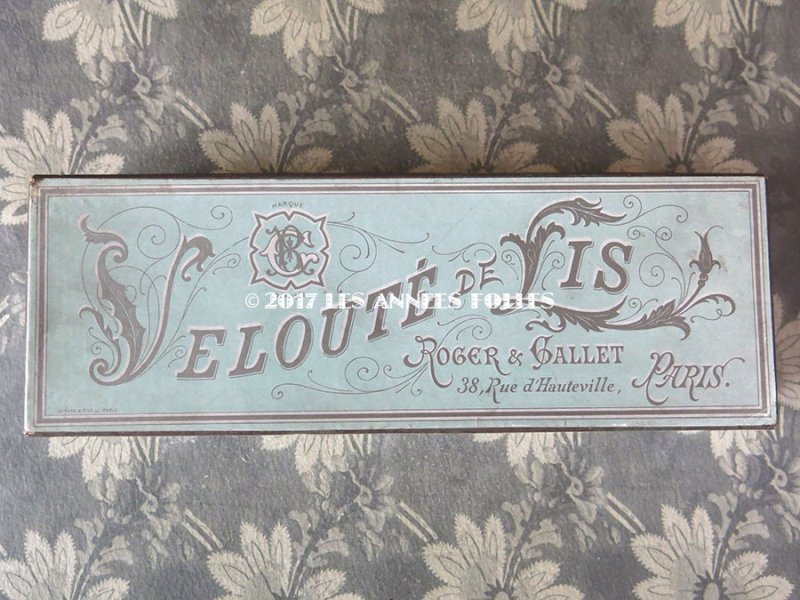 画像4: 1887年 アンティーク 百合のパウダーボックス VELOUTE DE LIS - ROGER & GALLET PARIS -