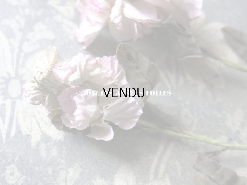 画像3: 1900年代 アンティーク　淡いピンクパープルの花のコサージュ 布花