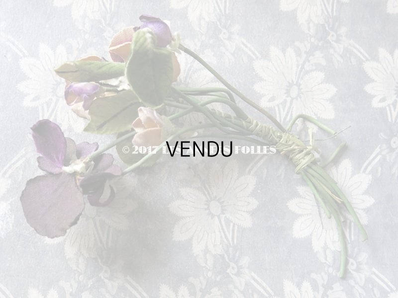 画像6: 19世紀末 アンティーク　パンジーのコサージュ 布花