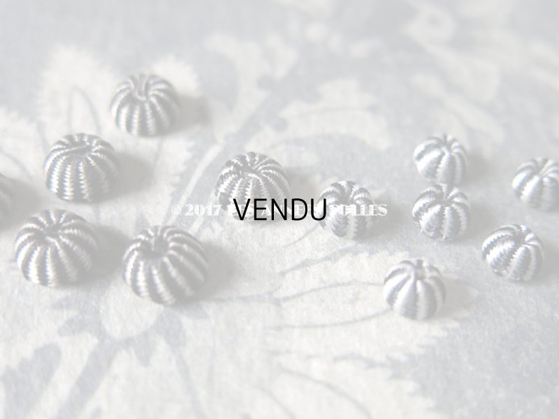 画像6: 19世紀 アンティーク ドール用 極小 シルク製 くるみボタン 5mm モノトーン 6ピース