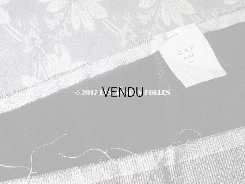 画像6: 19世紀末 アンティーク ファブリック シルク製 コーデュロイ 黒 ダブルフェイス 99×47.5cm　