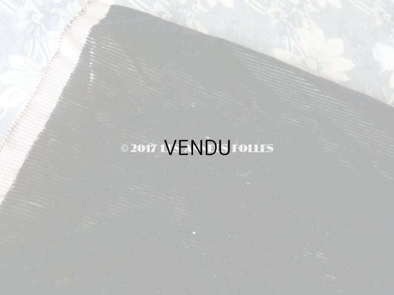 画像5: 19世紀末 アンティーク ファブリック シルク製 コーデュロイ 黒 ダブルフェイス 99×47.5cm　