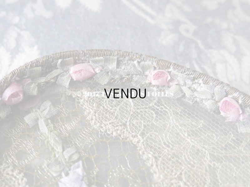 画像6: 1900年代 アンティーク ロココトリム＆レースの装飾 小さなトレイ　小物入れ