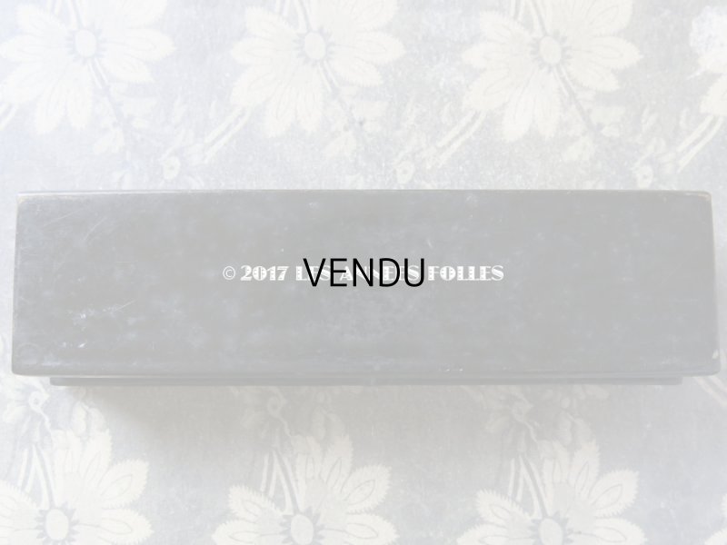 画像3: 19世紀 アンティーク ペンケース パピエマシェ  薔薇と蝶々 PLUMES & CRAYONS