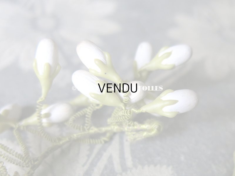 画像7: 19世紀 アンティーク ドール用 ワックスフラワーの小さなヘッドリース