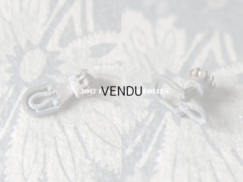 画像6: 19世紀末 アンティーク シャツ＆ブラウスの前たて用  ラインストーンのボタン　3ピースのセット 5mm 