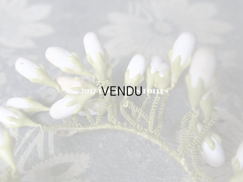 画像6: 19世紀 アンティーク ドール用 ワックスフラワーの小さなヘッドリース