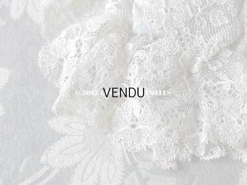 画像7: 1900年代 アンティーク シルク製 ハンキーケース  花模様のレース ハンカチ用ポシェット 