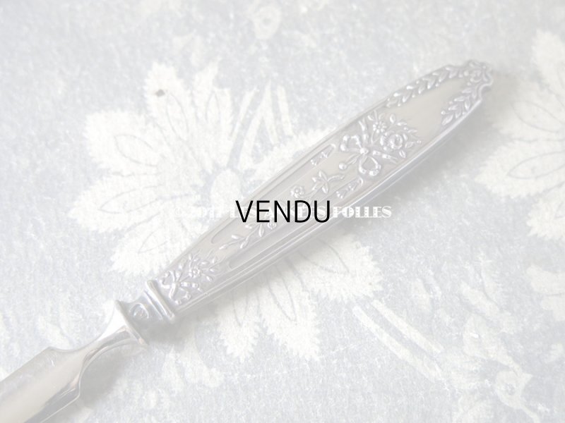 画像9: アンティーク シルバー製 レタリングセット 花＆リボン ペン軸 & シーリングスタンプ ＆レターオープナー & ペーパーナイフ & ペンシル