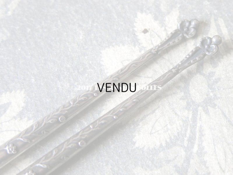 画像13: アンティーク シルバー製 レタリングセット 花＆リボン ペン軸 & シーリングスタンプ ＆レターオープナー & ペーパーナイフ & ペンシル