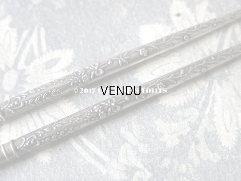 画像11: アンティーク シルバー製 レタリングセット 花＆リボン ペン軸 & シーリングスタンプ ＆レターオープナー & ペーパーナイフ & ペンシル