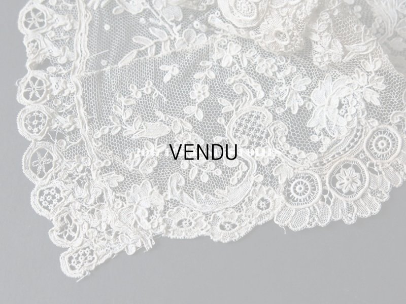 画像3: 19世紀末 アンティーク  ドール用 ポワンドローズのボネ ニードルレース 『ポワン・ド・ガーズ』『ポワン・ド・ローズ』