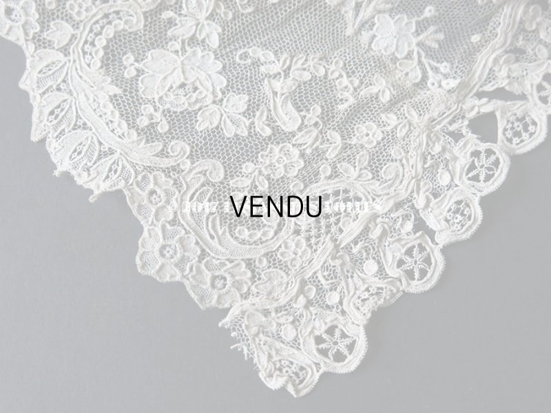 画像4: 19世紀末 アンティーク  ドール用 ポワンドローズのボネ ニードルレース 『ポワン・ド・ガーズ』『ポワン・ド・ローズ』