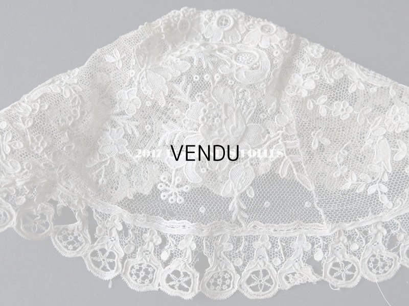 画像6: 19世紀末 アンティーク  ドール用 ポワンドローズのボネ ニードルレース 『ポワン・ド・ガーズ』『ポワン・ド・ローズ』