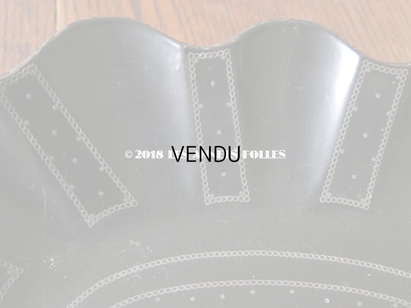 画像7: 19世紀 アンティーク ナポレオン3世時代 パピエマシェの トレイ 水玉模様 コルベイユ