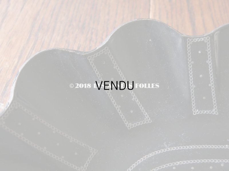 画像5: 19世紀 アンティーク ナポレオン3世時代 パピエマシェの トレイ 水玉模様 コルベイユ