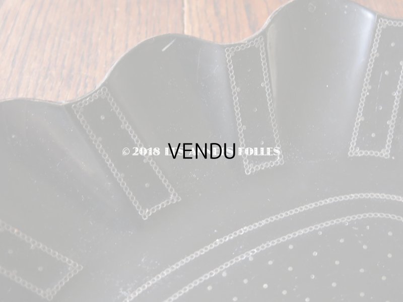 画像4: 19世紀 アンティーク ナポレオン3世時代 パピエマシェの トレイ 水玉模様 コルベイユ