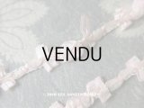 【クリスマスセール2019対象外】未使用 1900年代 アンティーク シルク製 ロココトリム ピンクのグラデーションの薔薇 ロココリボン 50cm