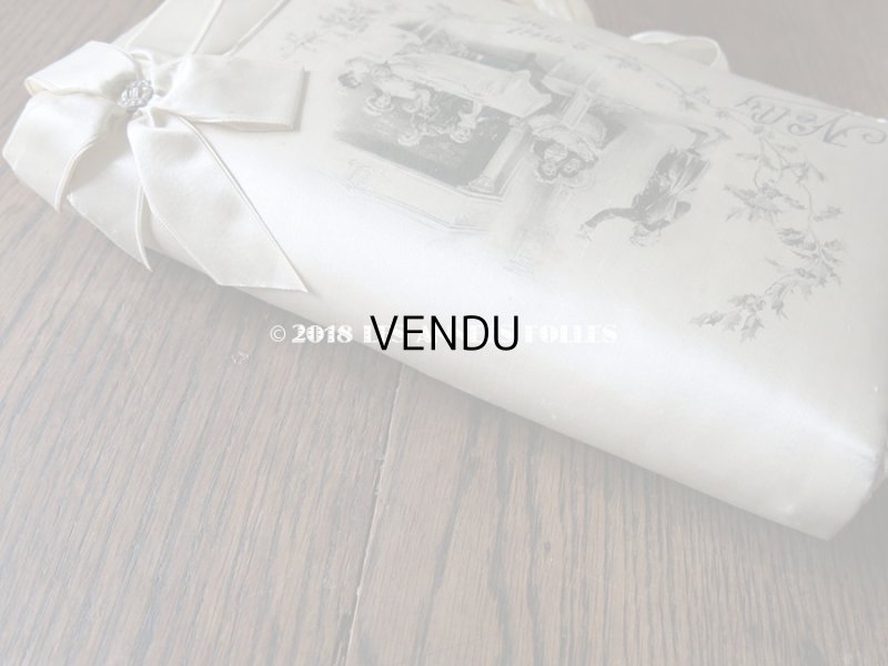 画像4: 1907年 アンティーク リボンで結ばれた ドラジェの特別なお菓子箱 脚付き バテム