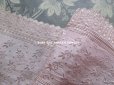 画像6: 19世紀末 アンティーク シルク製 ジャガード織 幅広リボン スモーキーパープル  69cm