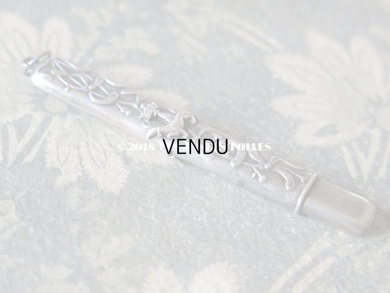 画像7: 1900年代 アンティーク シルバー製 エルミン紋章 ヤドリギのペンシルケース CHATELAINE