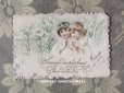 画像1: 1901年 アンティーク クロモ 白百合と天使 (1)
