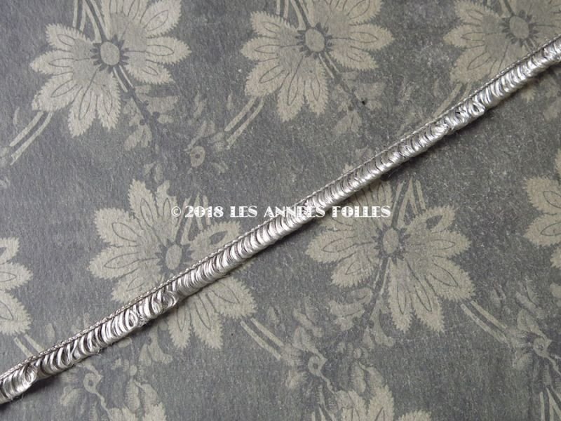 画像5: 1900年代 アンティーク  トリム メタル糸＆シルバーのフリンジ 