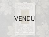 アンティーク  ホーリーカード 天使 リボンと薔薇のガーランドの透かし模様