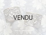 19世紀末 アンティーク  ナプキンリング 2点のセット 天使と薔薇のガーランド 