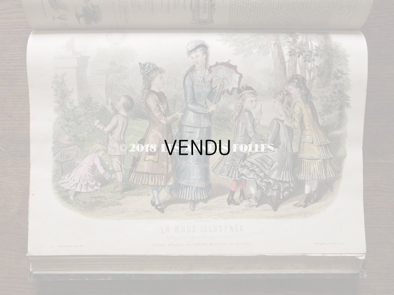 画像13: 1878年 アンティーク 本 版画付き モード新聞 1年分 ファッションプレートブック LA MODE ILLUSTREE