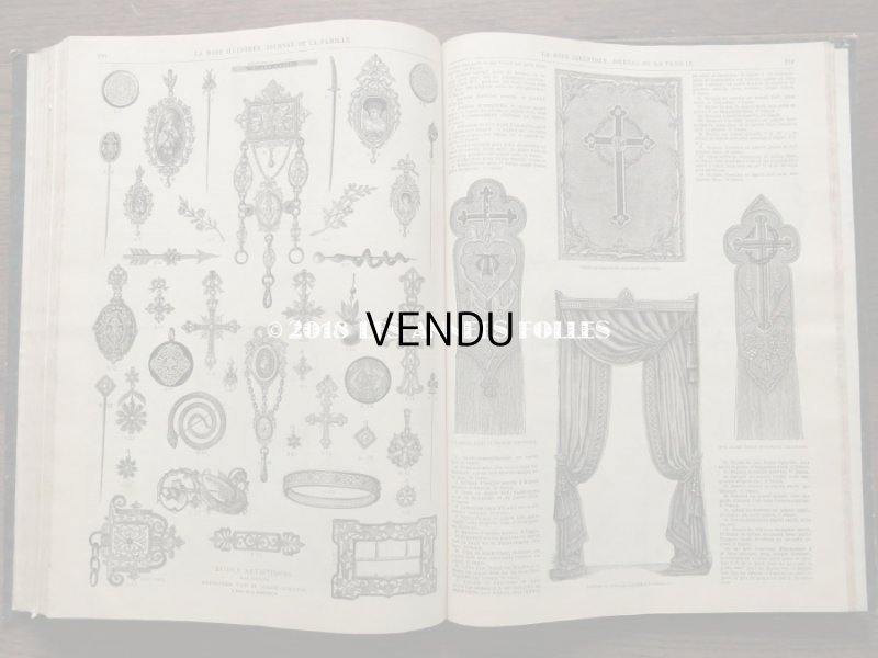 画像10: 1878年 アンティーク 本 版画付き モード新聞 1年分 ファッションプレートブック LA MODE ILLUSTREE