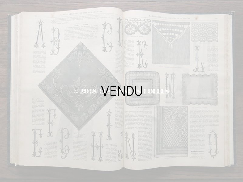 画像15: 1878年 アンティーク 本 版画付き モード新聞 1年分 ファッションプレートブック LA MODE ILLUSTREE