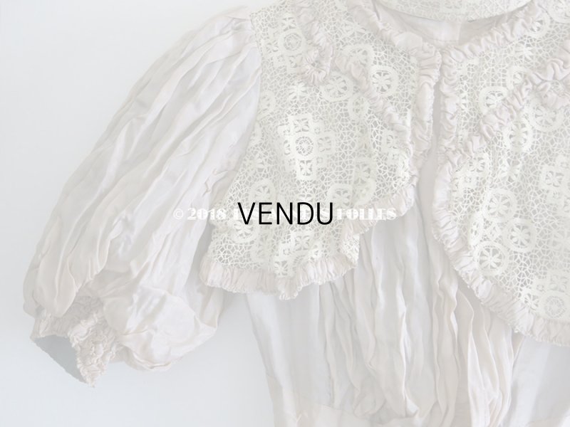 画像5: 1900年代 アンティーク コルサージュ シルク製 モーヴ