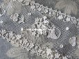 画像3: 1920年代 アンティーク レース フラワーポットの刺繍入り  花の縁取り 1.55m