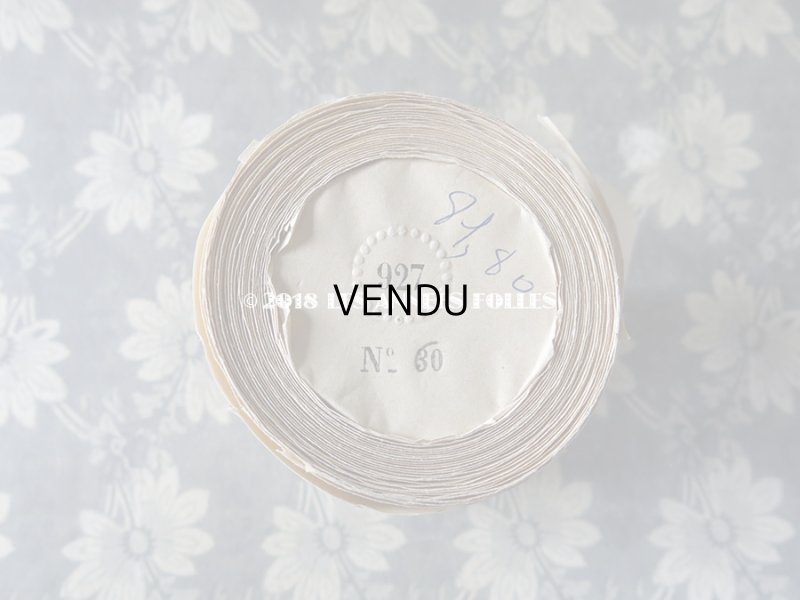 画像5: 1900年代 アンティーク シルク製 幅広 ダブルフェイス サテンリボン オフホワイト 6.5m 927 N 60 BLANC ウェディング