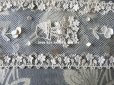 画像9: 1920年代 アンティーク レース フラワーポットの刺繍入り  花の縁取り 1.55m