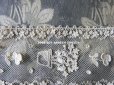 画像8: 1920年代 アンティーク レース フラワーポットの刺繍入り  花の縁取り 1.55m