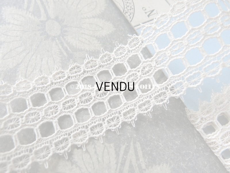 画像3: 19世紀末 アンティーク レース リボン通し　113cm